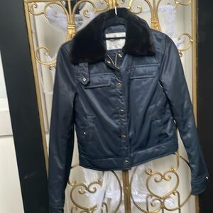 Cheap Monday stockholm bomber jacket  faux fur mink collar xsmall winter ready